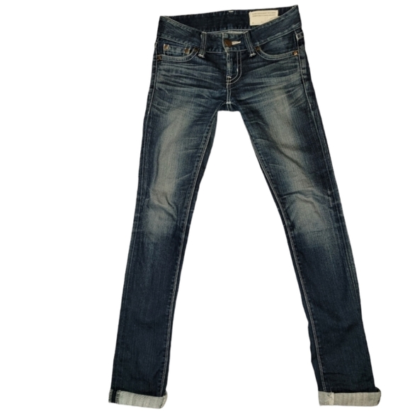 Moussy Vintage Denim Low Rise Jeans Women's Size 24 Luxury Old Money Japan - Picture 2 of 9